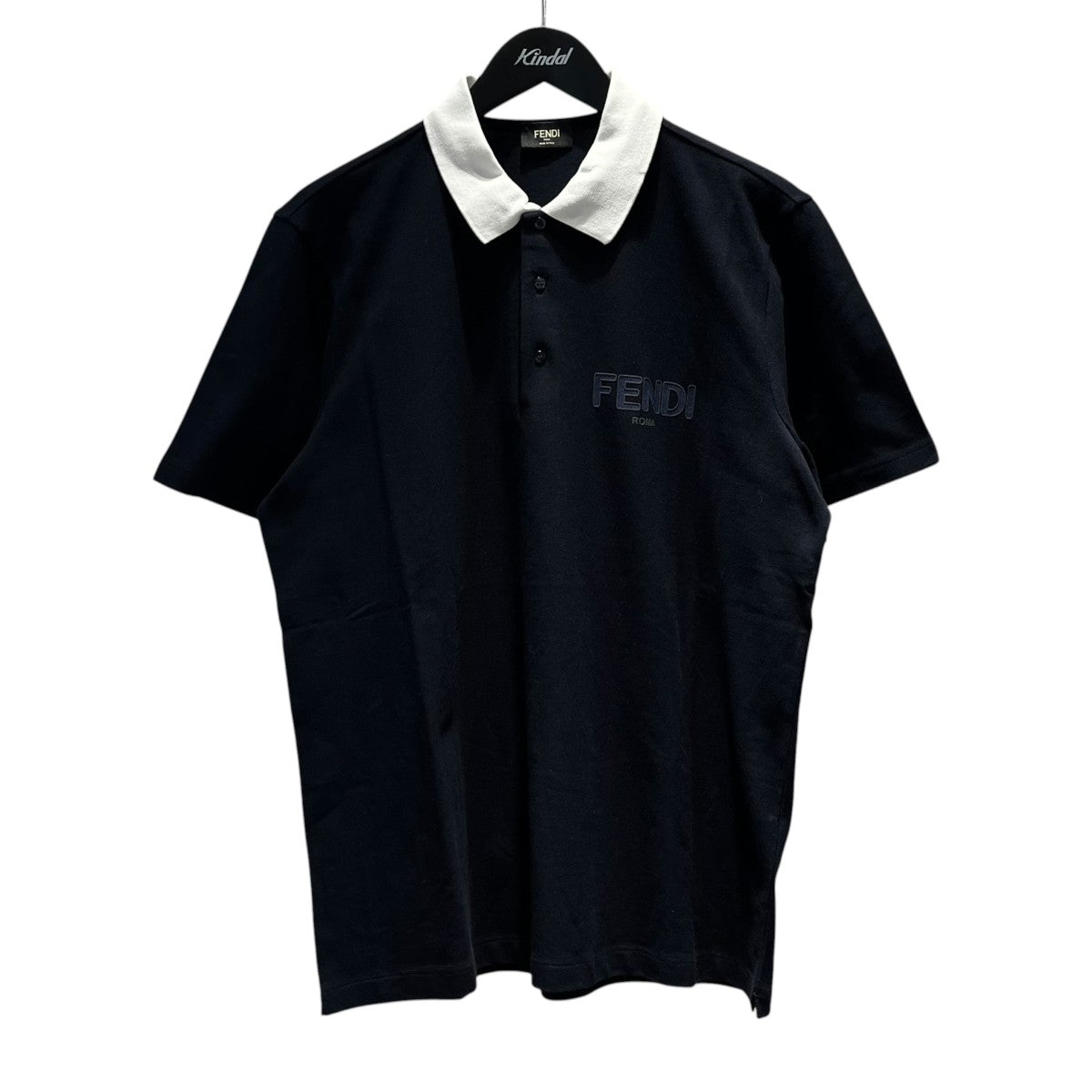 FENDI(フェンディ) ロゴプリントポロシャツFY0985 FY0985 ネイビー
