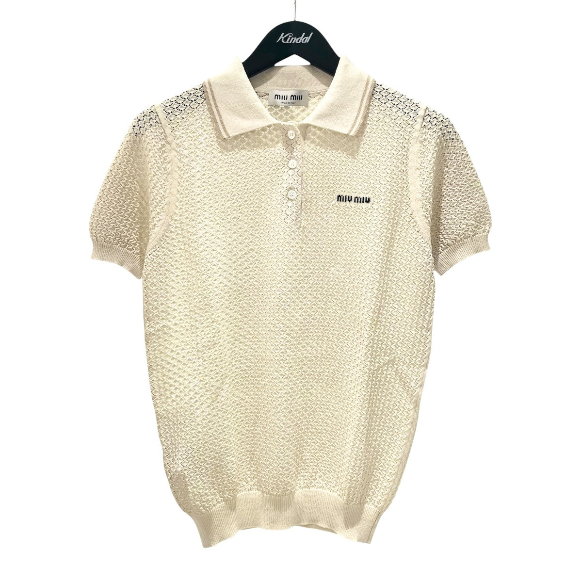 半袖ニット ロゴ ポロシャツ NMLB28 S000 17NL
