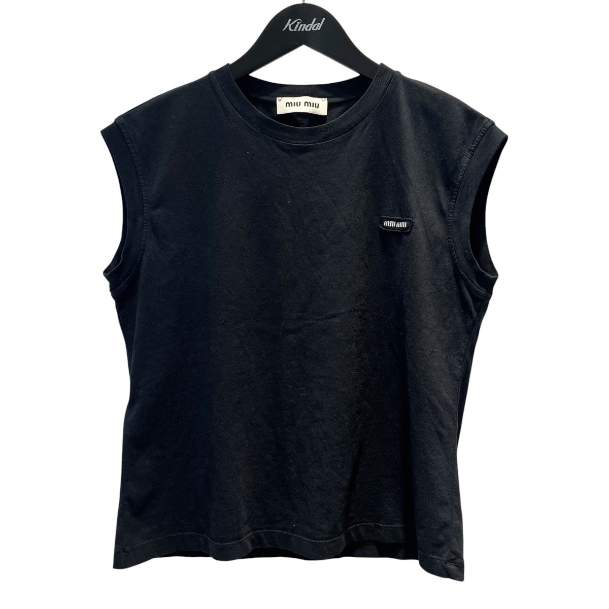 MIU MIU(ミュウミュウ) ノースリーブTシャツMJE15 MJE15 ブラック