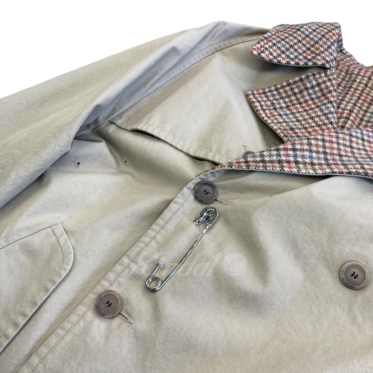 2022AW 「REVERSIBLE TRENCH COAT」 チェック地リバーシブルトレンチコート