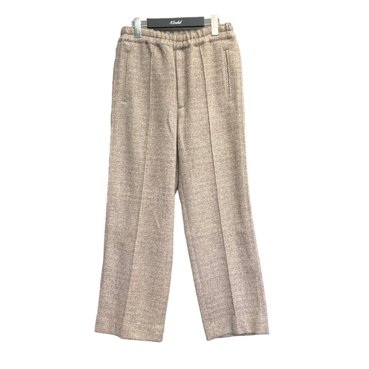 URU(ウル) 2023AW 「KNIT MELTON EASY PANTS」 メルトンストレートパンツ 23FKM02 ベージュ サイズ  1｜【公式】カインドオルオンライン ブランド古着・中古通販【kindal】