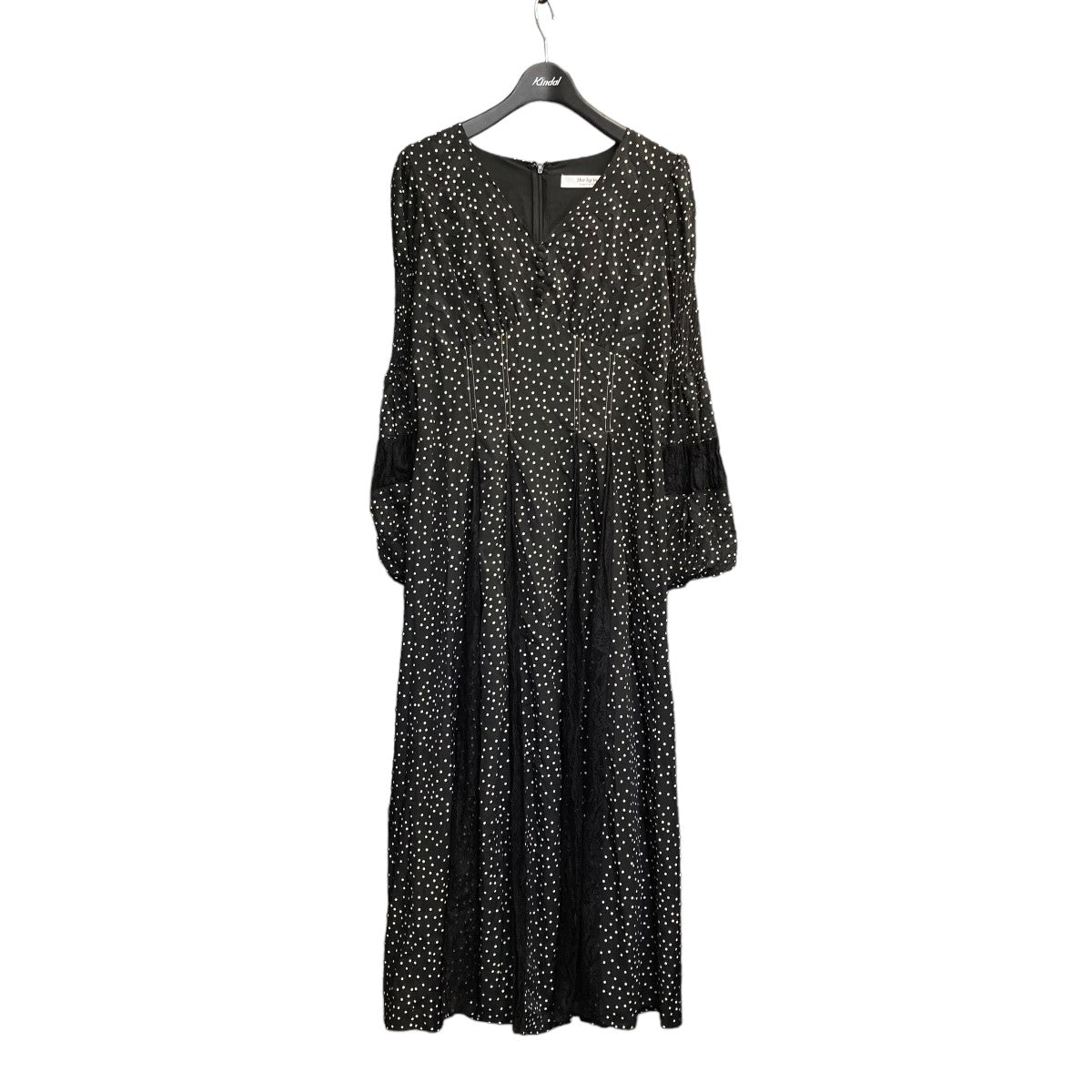 Her lip to(ハーリップトゥ) 「Lace-trimmed Pin Dot Dress」 ドット柄レースデザインワンピース  HER2002103 ブラック サイズ M｜【公式】カインドオルオンライン ブランド古着・中古通販【kindal】