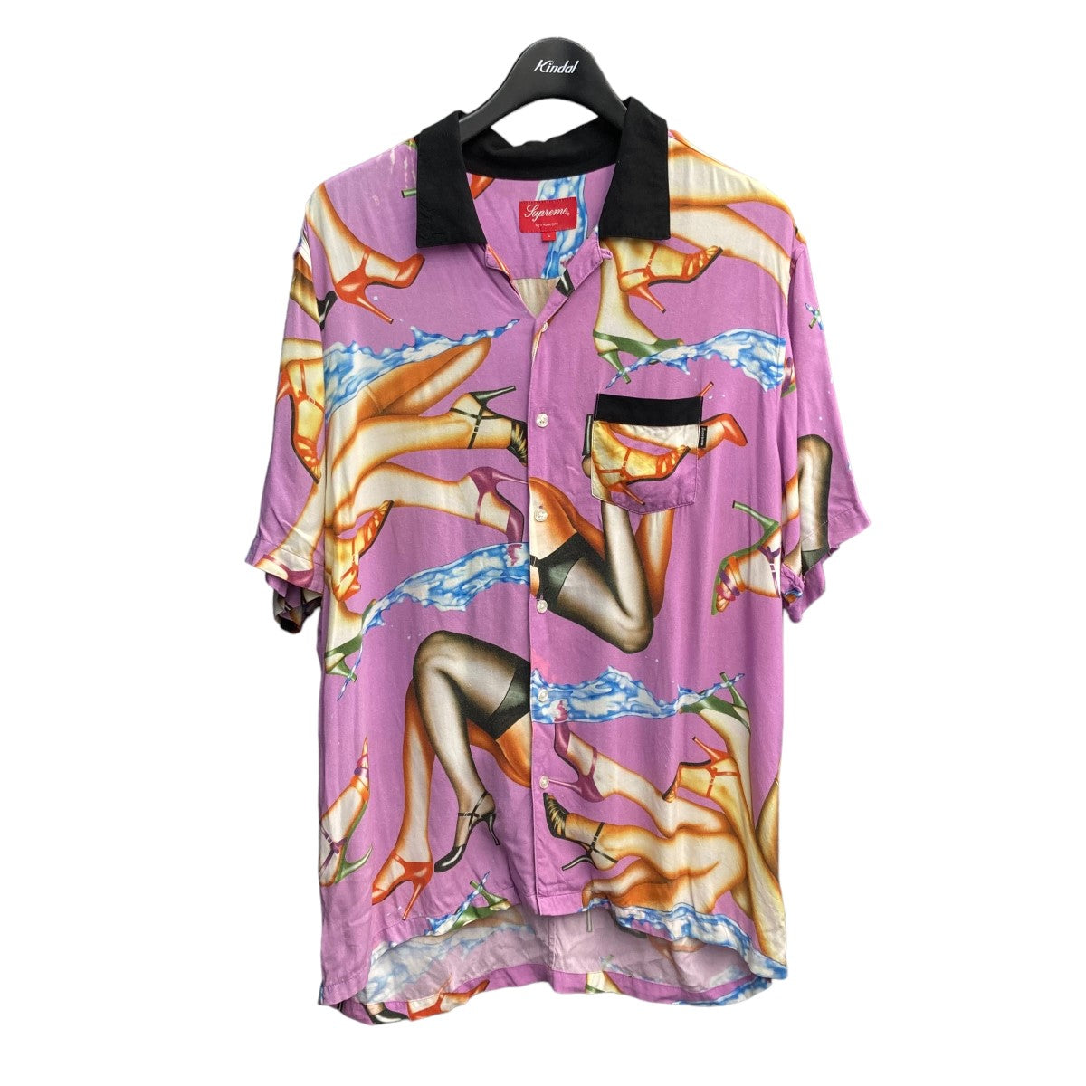 SUPREME 2015SS 「Heels Rayon Shirt」 半袖オープンカラーシャツ 古着・中古-1枚目のアイテム画像