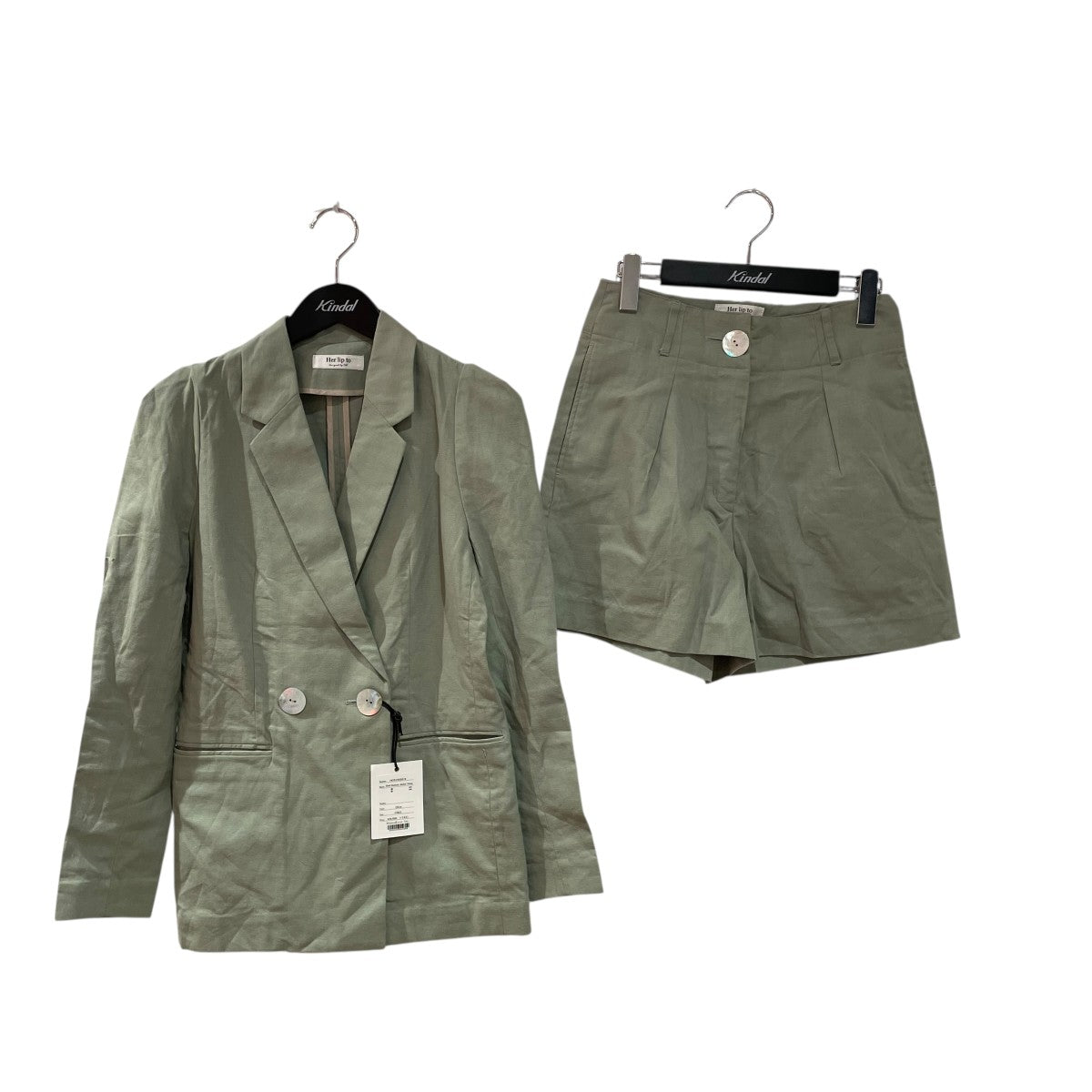 Her lip to(ハーリップトゥ) Shell Buttons Jacket Setup