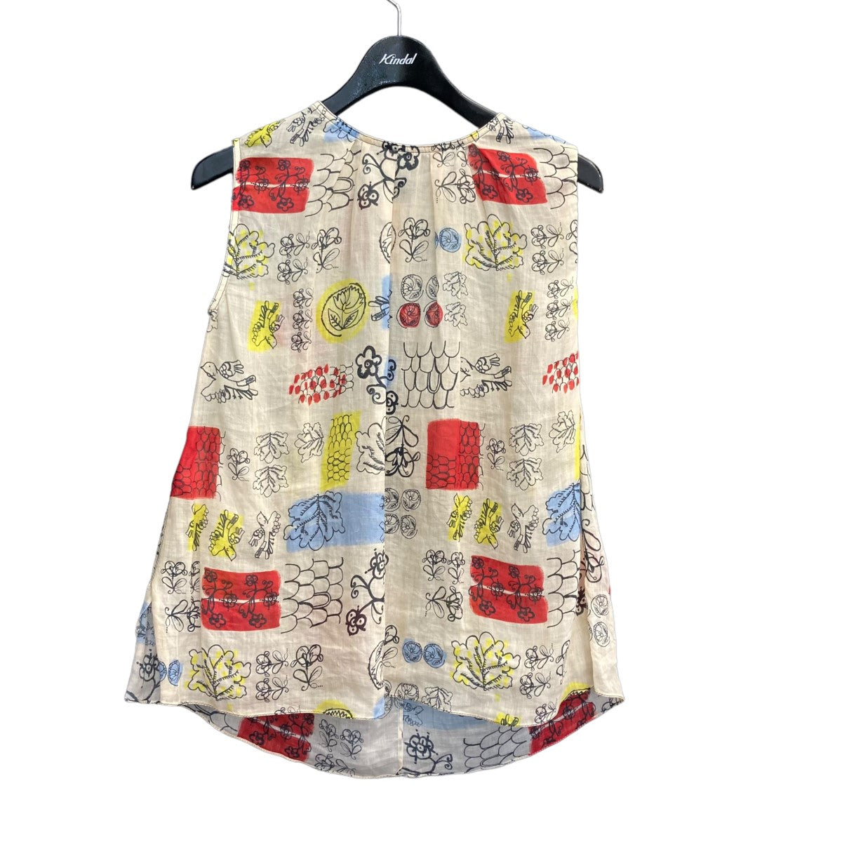 MARNI 19AW総柄タックネックブラウスTTMA0089A0 古着・中古-1枚目のアイテム画像