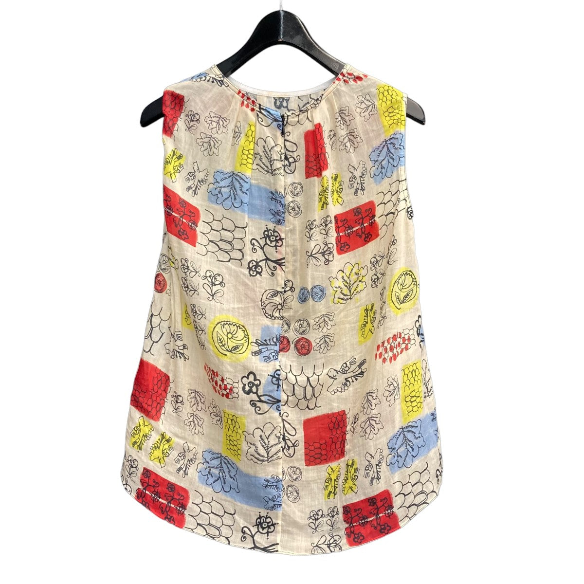 MARNI 19AW総柄タックネックブラウスTTMA0089A0 古着・中古-2枚目のアイテム画像