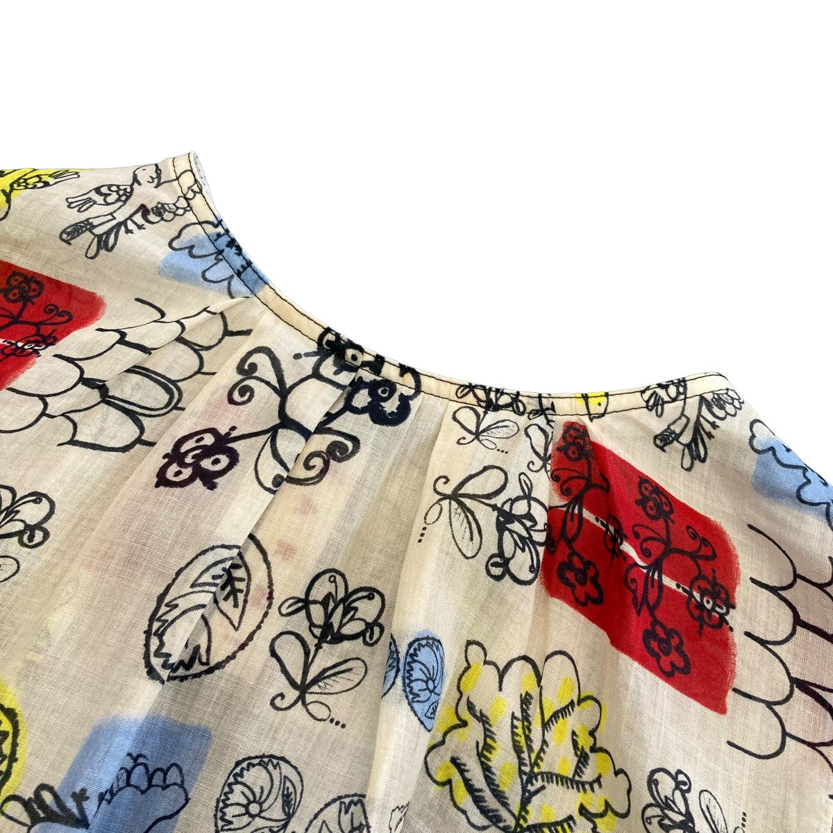 MARNI 19AW総柄タックネックブラウスTTMA0089A0 古着・中古-3枚目のアイテム画像