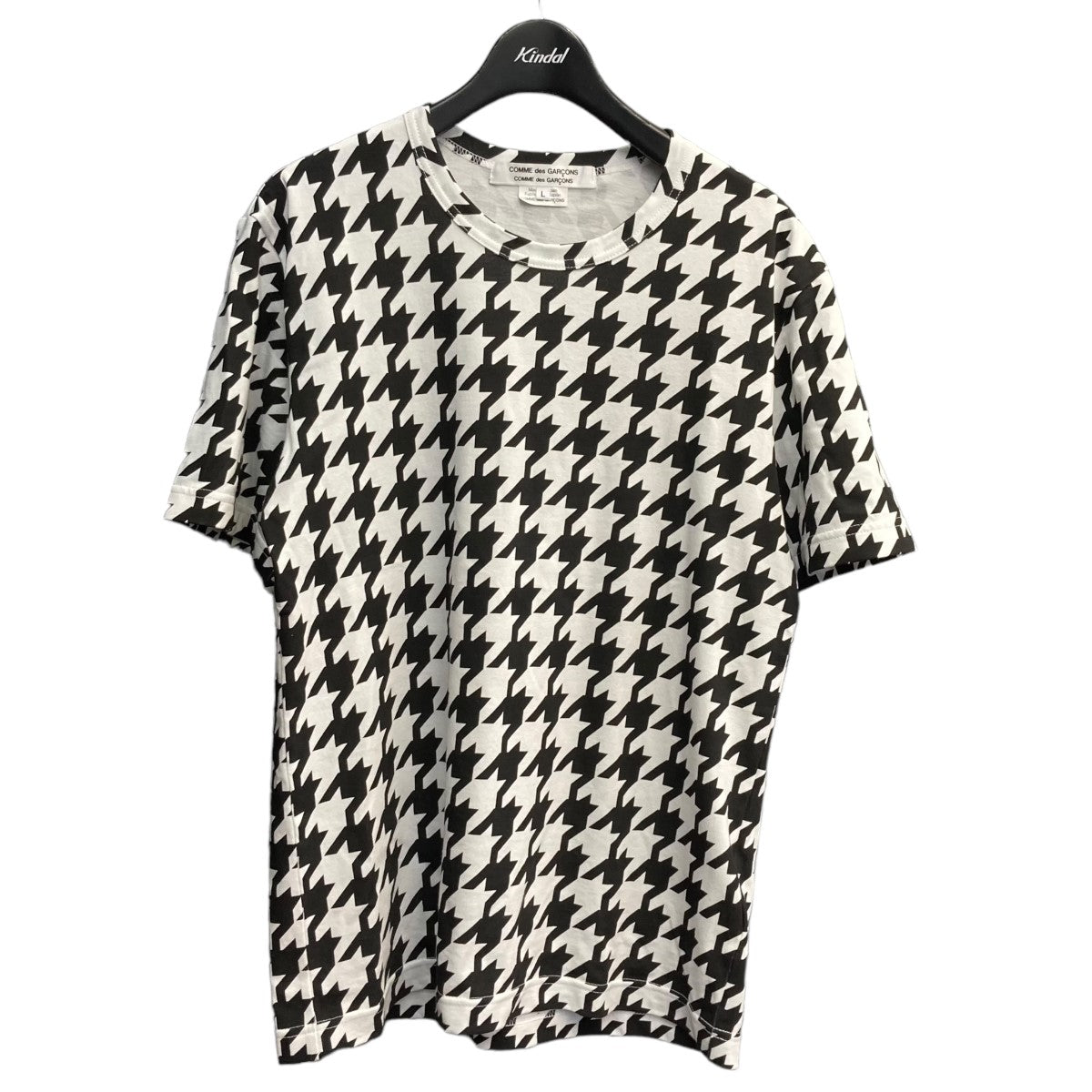 COMME des GARCONS COMME des GARCONS(コムデギャルソンコムデギャルソン) 24SS千鳥柄プリントTシャツRM  T017 RM T017 ホワイト サイズ L｜【公式】カインドオルオンライン ブランド古着・中古通販【kindal】