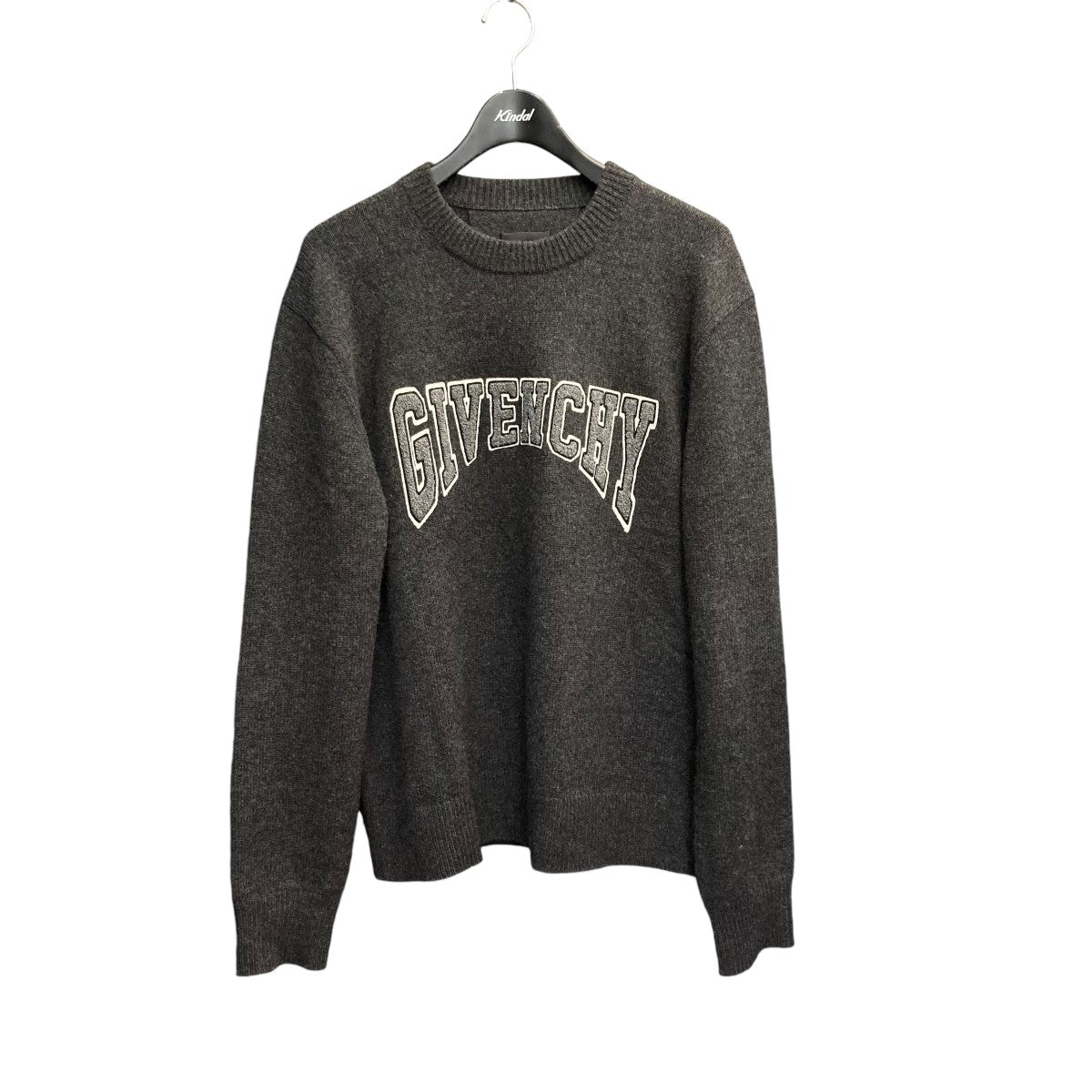 GIVENCHY(ジバンシィ) 23SSカレッジロゴウールカシミヤクルーネックニットBM90KX4YC6 BM90KX4YC6 グレー サイズ  M｜【公式】カインドオルオンライン ブランド古着・中古通販【kindal】