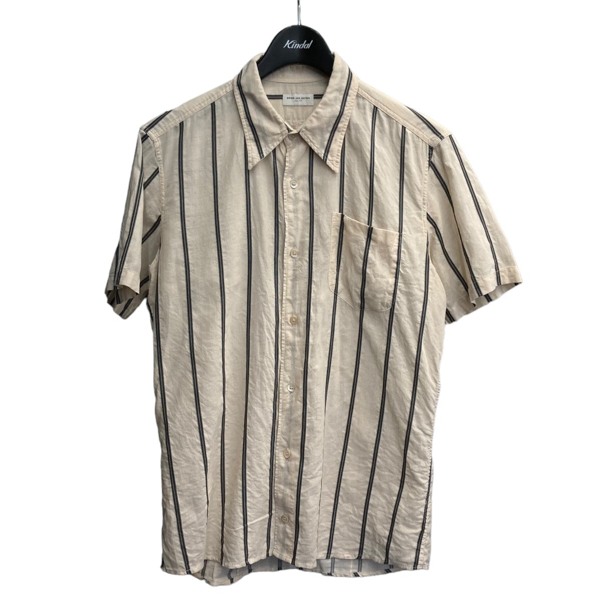 DRIES VAN NOTEN ストライプ柄半袖シャツ 古着・中古-1枚目のアイテム画像