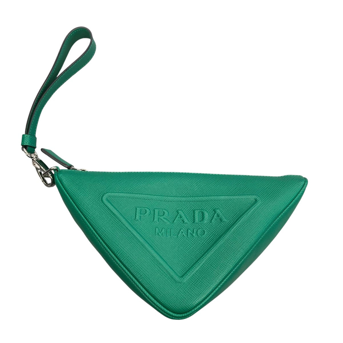 PRADA(プラダ) エンボス トライアングルロゴサフィアーノレザークラッチバッグ2NE054 2NE054 グリーン サイズ  -｜【公式】カインドオルオンライン ブランド古着・中古通販【kindal】