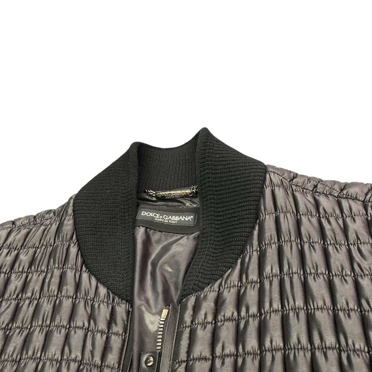 Zipped Quilted Bomber Jacket BlackボンバージャケットG9MG4T