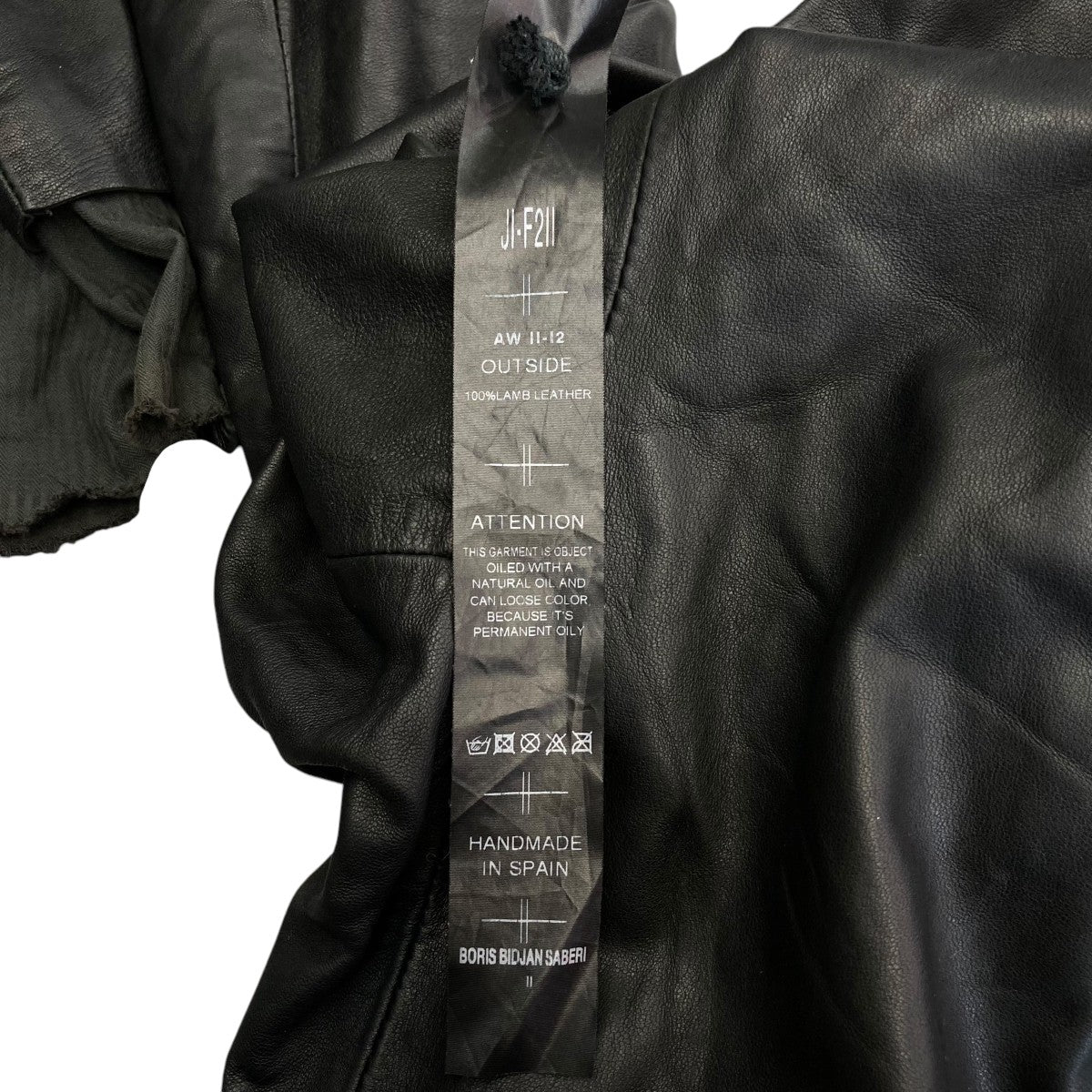 11AWLeather Jacket OiledダブルジップレザージャケットJ1-F211