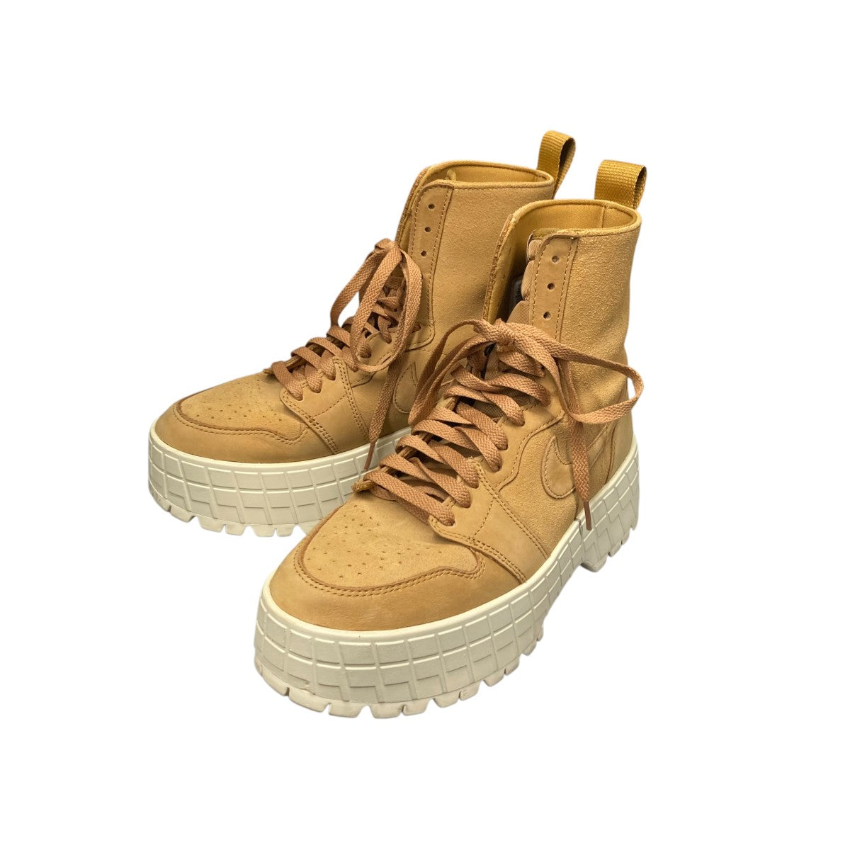 NIKE WMNS AIR JORDAN 1 BROOKLYN wheat厚底ハイカットブーツFJ5737-700 古着・中古-1枚目のアイテム画像
