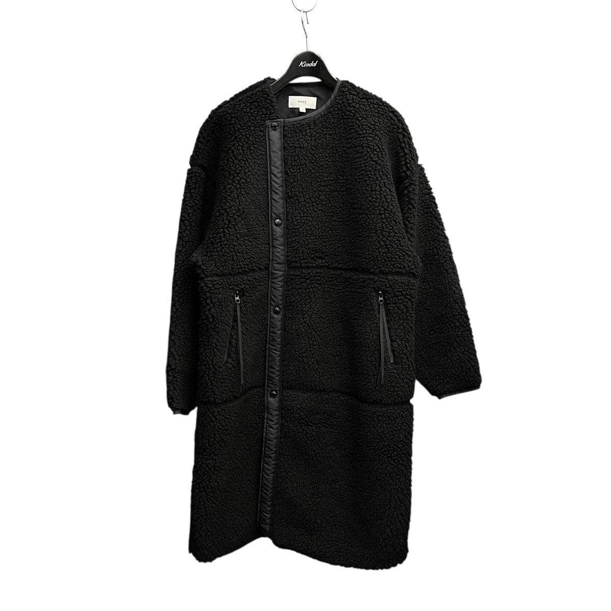 HYKE(ハイク) FAUX SHEARLING COATボアノーカラーコート192-17175 012