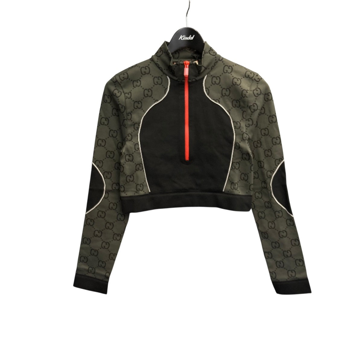 最終値下げ　GUCCI　ジャージー　上 GUCCI(グッチ) 23SSGGジャカード ハーフジップ クロップド
