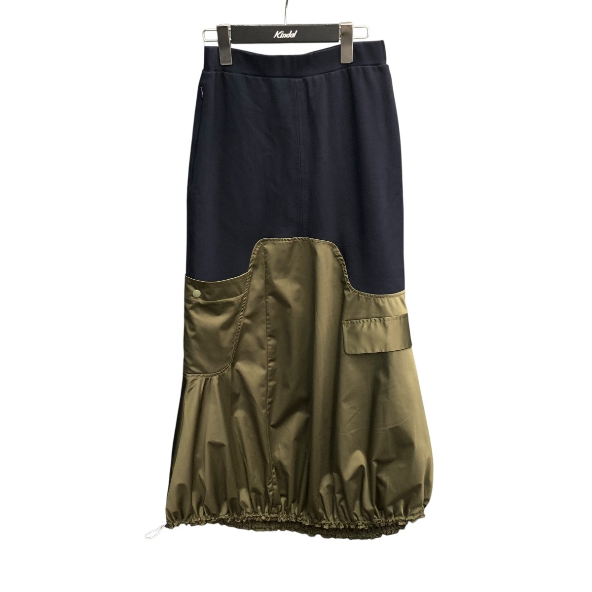 23SSPOCKET DOCKING DRAWSTRING skirtドッキングドローストリングスカート522310803301-01