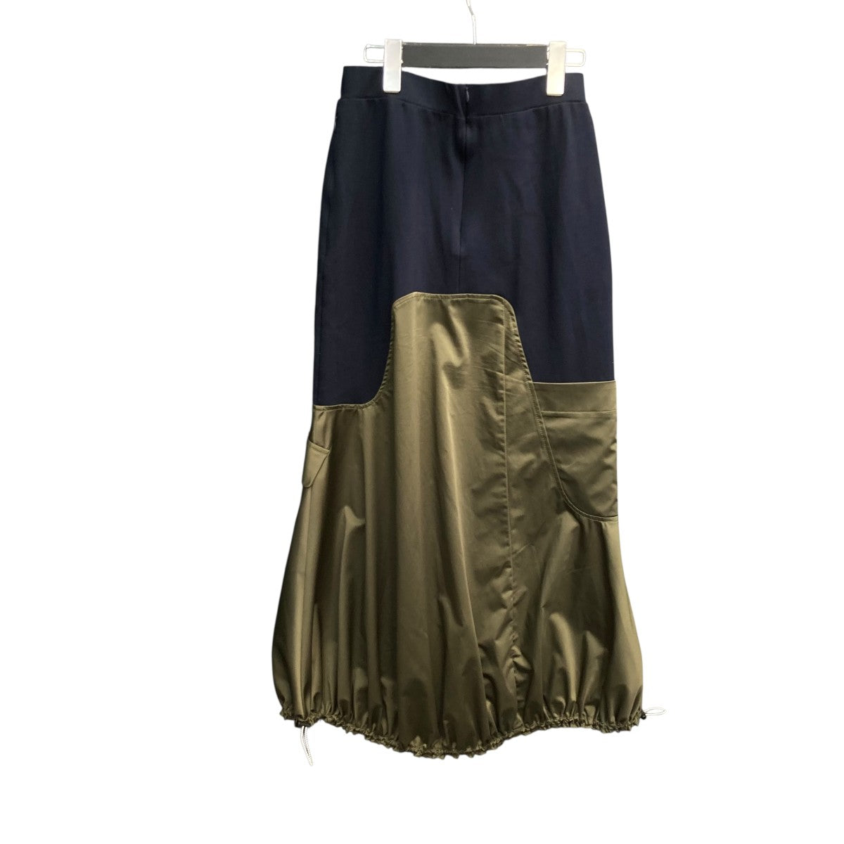 23SSPOCKET DOCKING DRAWSTRING skirtドッキングドローストリングスカート522310803301-01