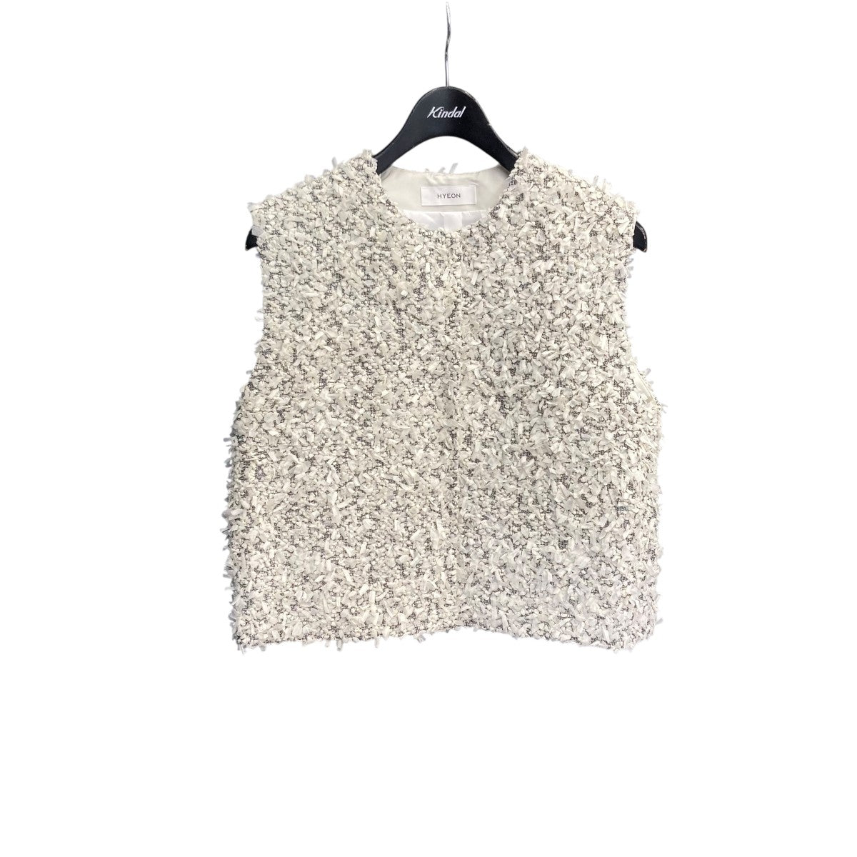 HYEON ヘヨン アップルパイニット ブラック新品未使用 HYKE(ハイク) 「WIDE RIBBED CROPPED VEST」クロップドニット