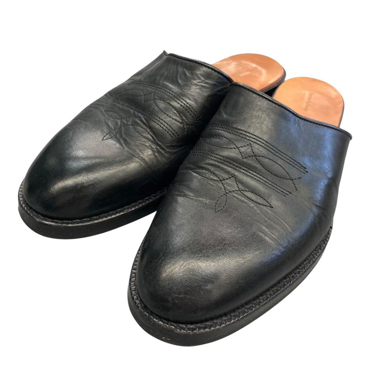 コ*す様 Hender Scheme cheak size6 レザー ミュール Hender Scheme(エンダースキーマ) CHEAKレザーミュール ブラック