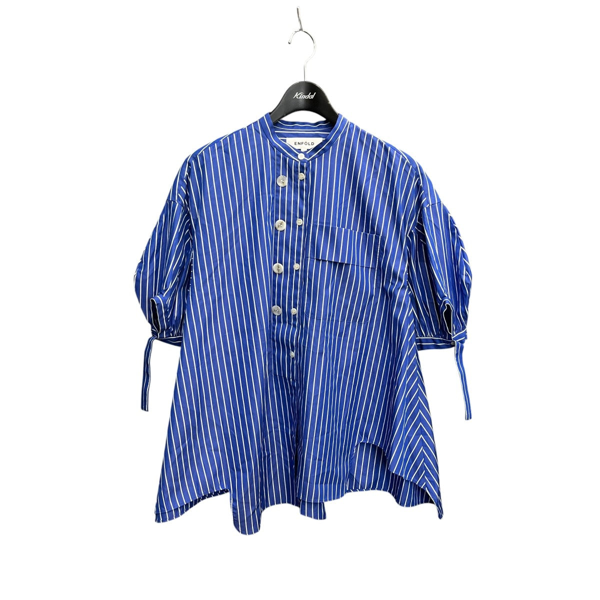 ENFOLD(エンフォルド) WAVE-HEM SHIRTノーカラーシャツ300HS230-1580