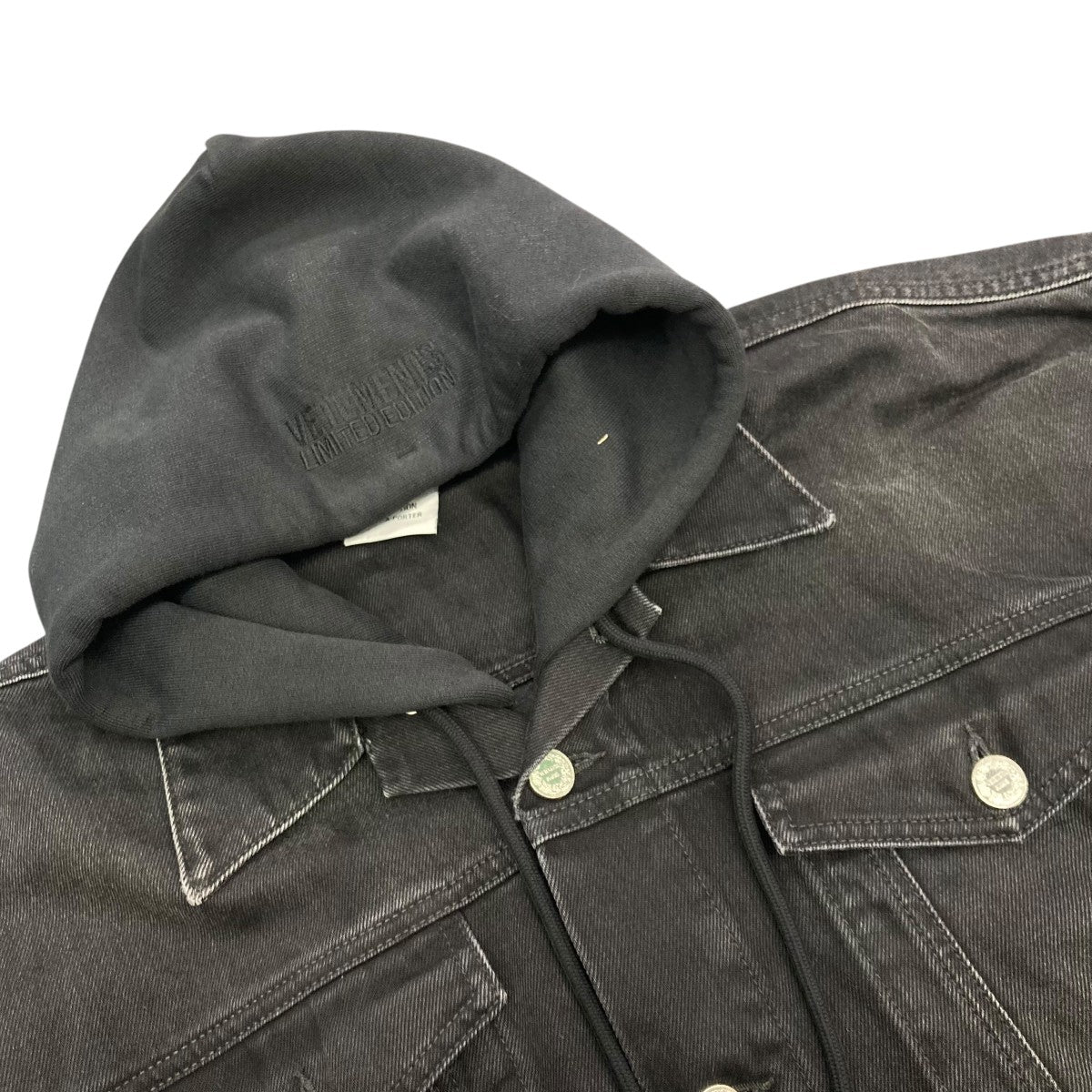 3D LOGO HOODED DENIM JACKET VETEMENTSデニムジャケットUA66JA500B