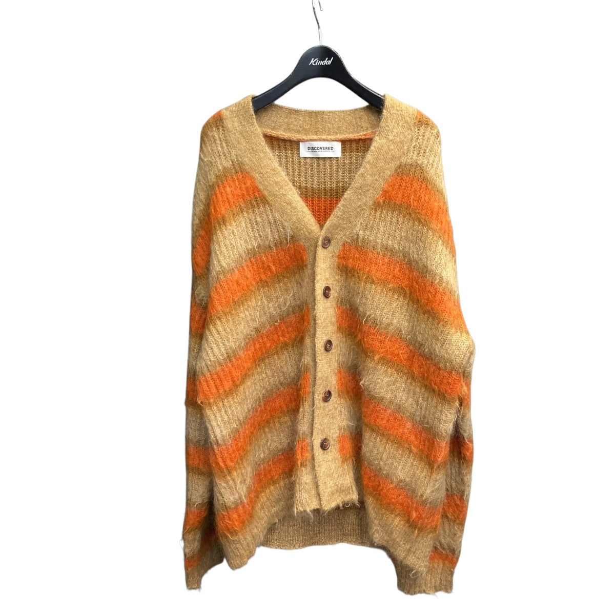 DISCOVERED / モヘアボーダービッグシルエットカーディガン