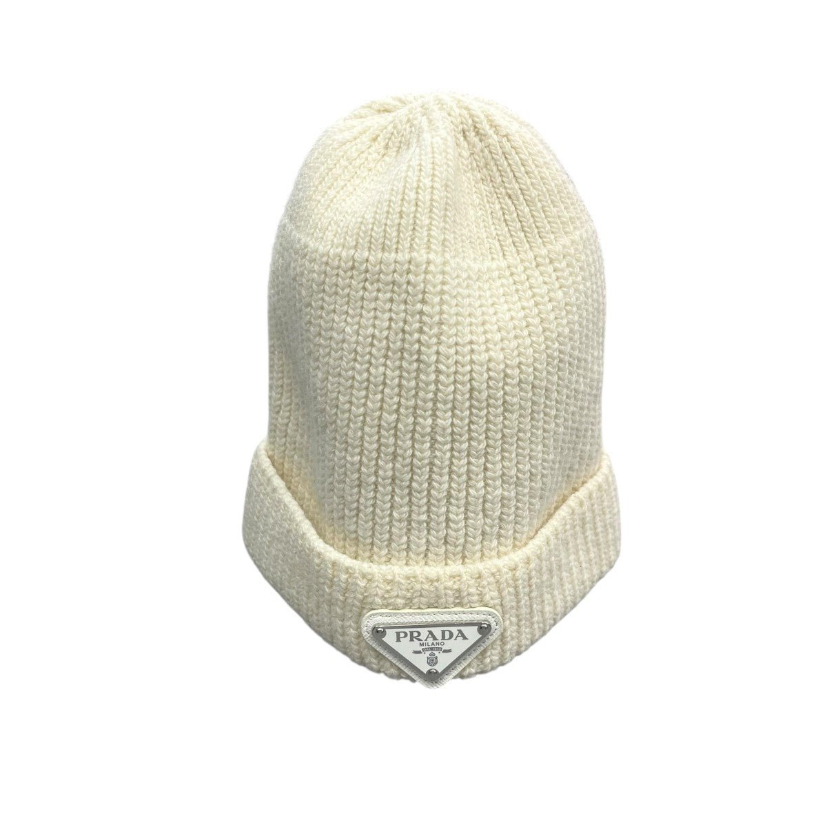 PRADA(プラダ) ニット帽UMD489 UMD489 ホワイト サイズ S｜【公式