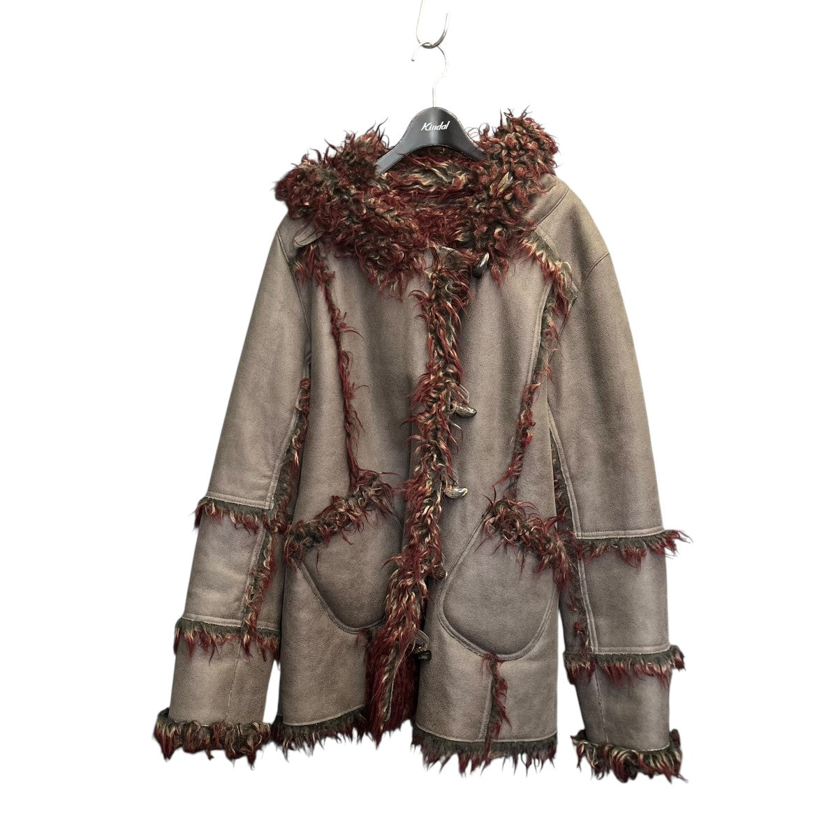 Vegan-lether Hoodie Teddy Coatムートンハーフコート0123030001