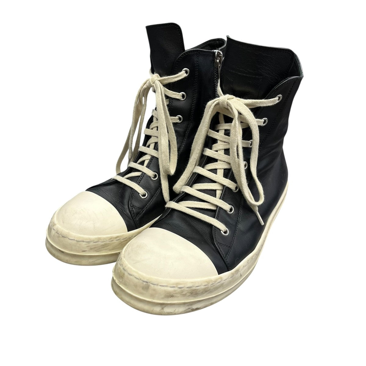 RICK OWENS(リックオウエンス) RAMONESハイカットスニーカー ブラック