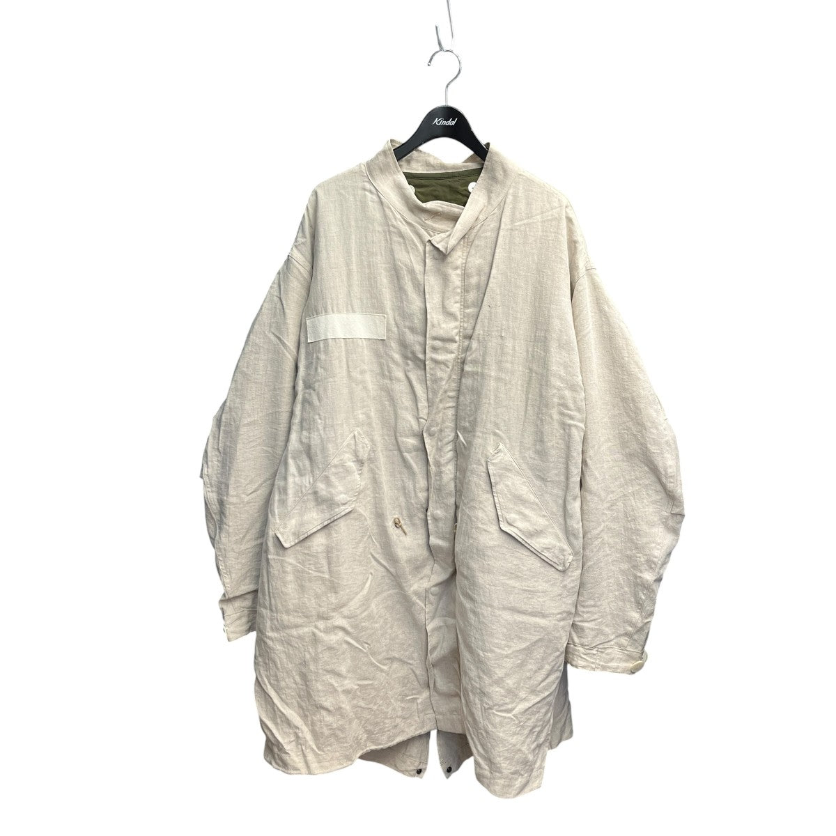 pasde calais✨️サニードライモッズコート 軽やか製品染め アイボリー TODAY edition(トゥデイエディション) ライナー付モッズコート