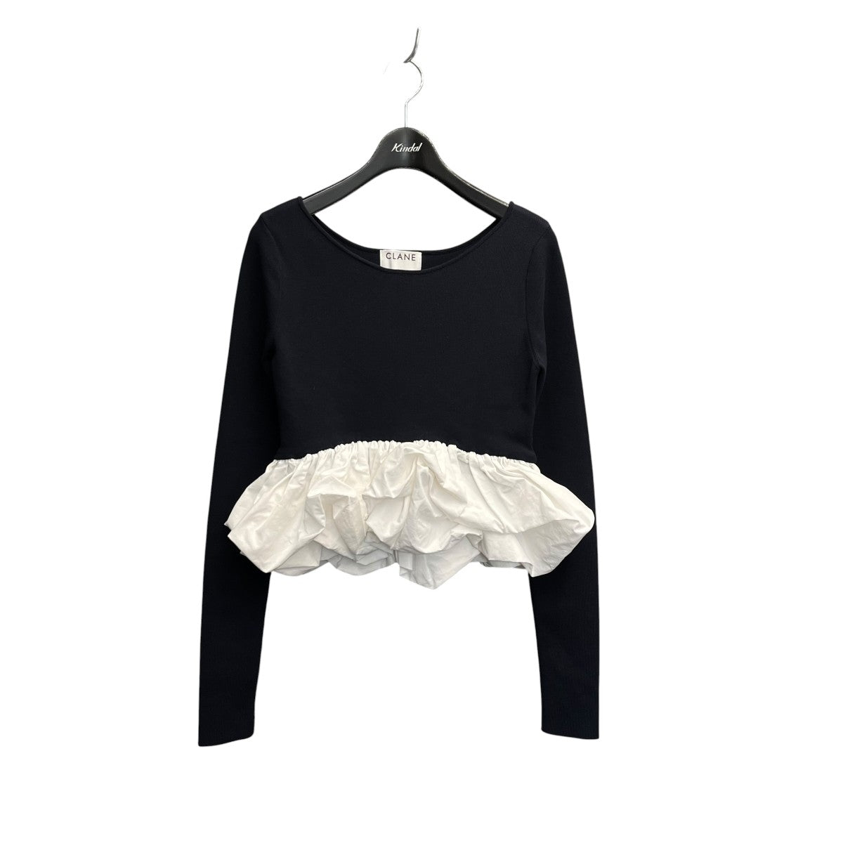 W BALLOON SHORT KNIT TOPS長袖ニット10106-2063