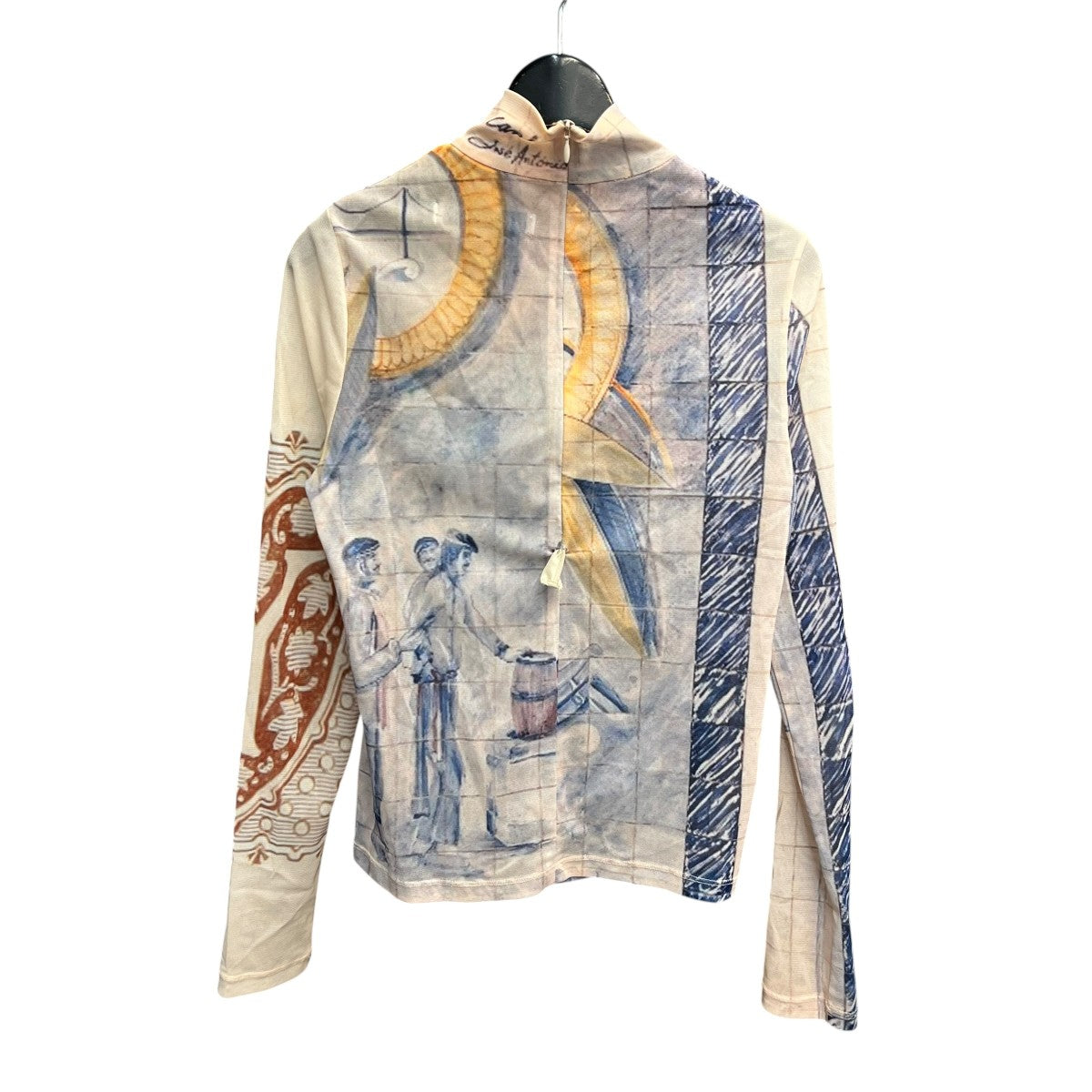 Graphic Mesh Topハイネックカットソー