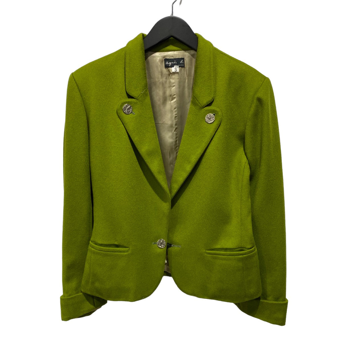 メダルボタン 肩パッド入りジャケット