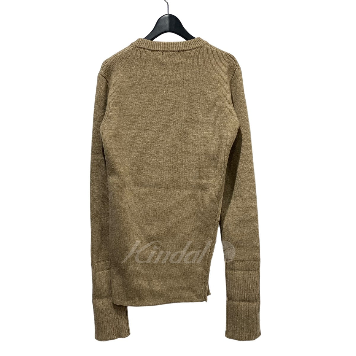 スラントカットニットトップス