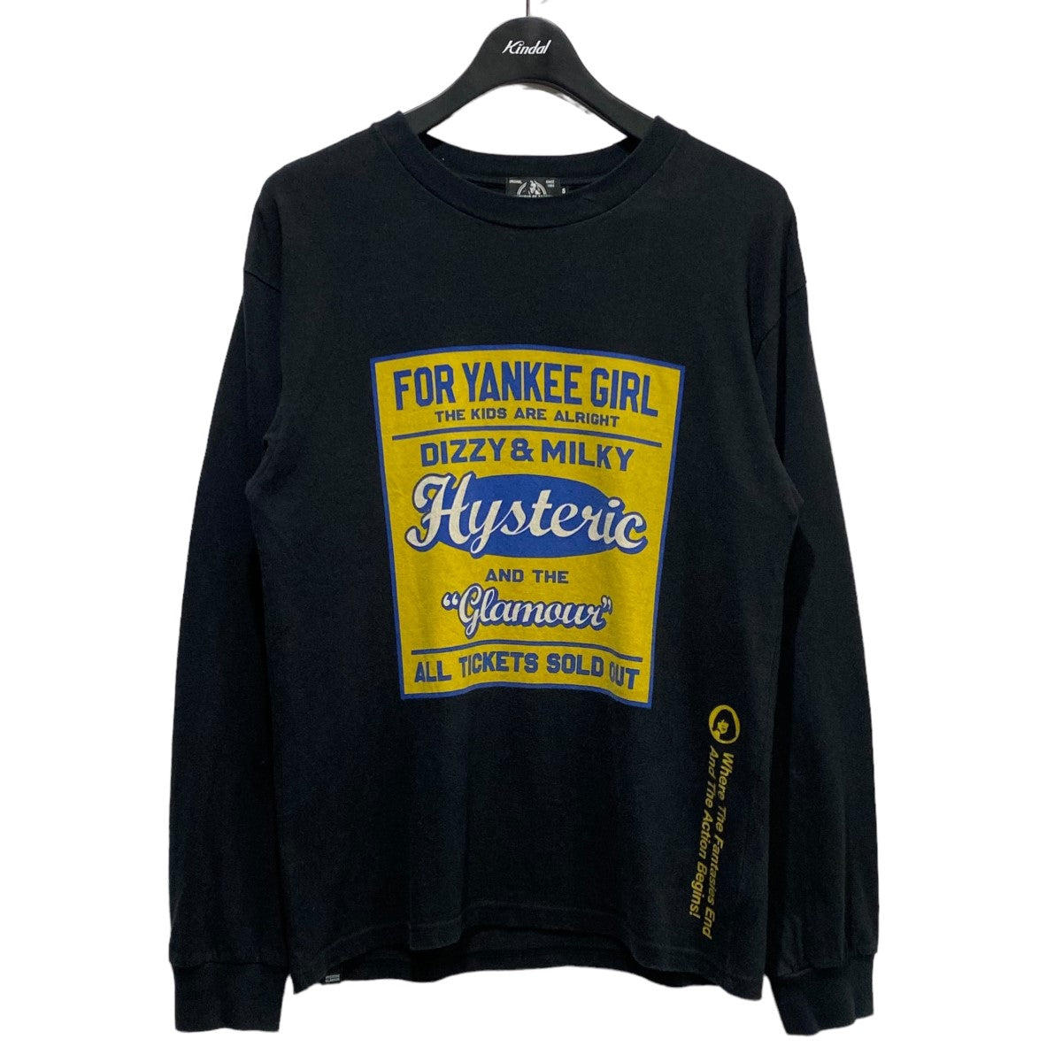 HYSTERIC GLAMOUR(ヒステリックグラマー) DIZZY＆MILKY Tシャツ 02213CL18 ブラック サイズ  14｜【公式】カインドオルオンライン ブランド古着・中古通販【kindal】