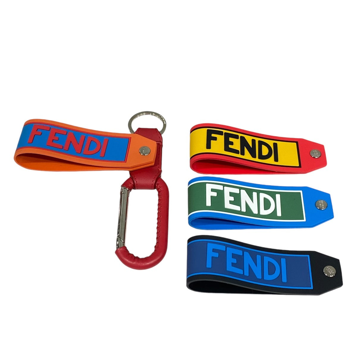 FENDI(フェンディ) 替えラバーストラップ付カラビナ キーホルダー  