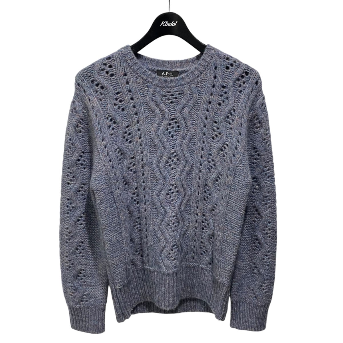 アルパカ混ケーブルニットセーター