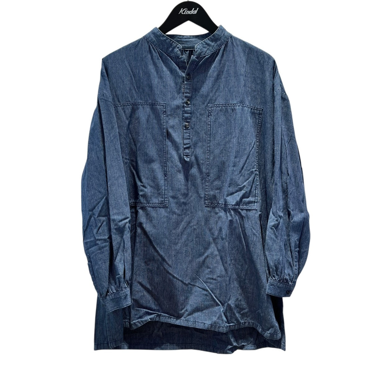 Porter Classic ネイビー ニューアーティストシャツ Size 2 NEW ARTIST SHIRT (ALUMO FABRIC 120/2)（ニュー アーティスト シャツ
