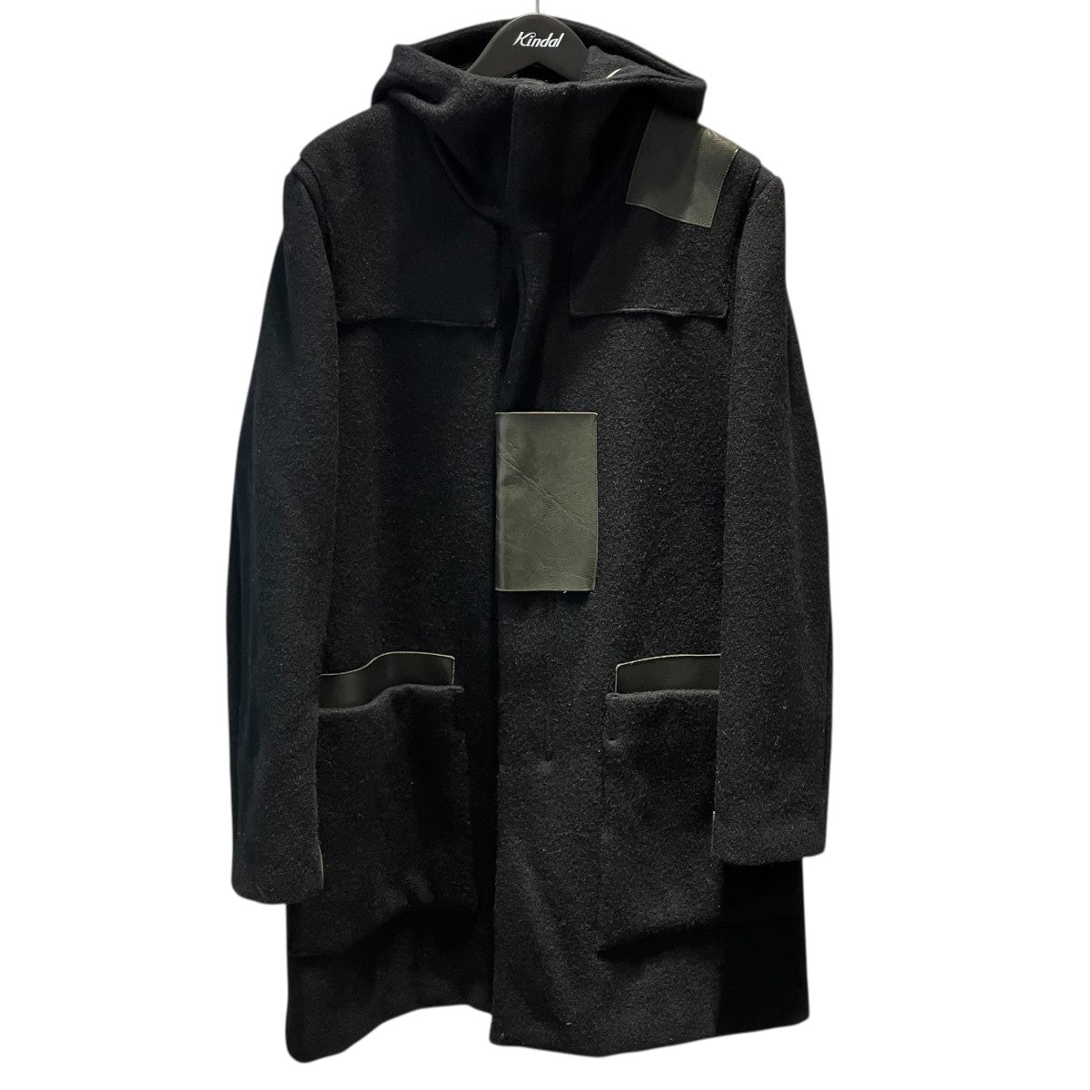 レザー切替 フーデッドコート