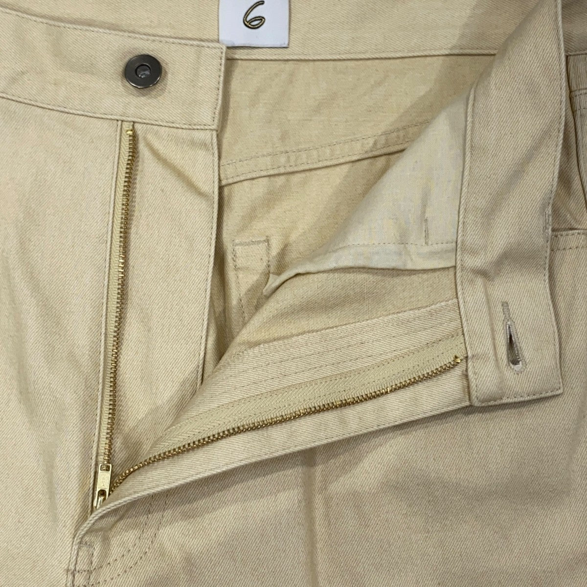 コットン バレル ベージュ パンツ8614-199-0695