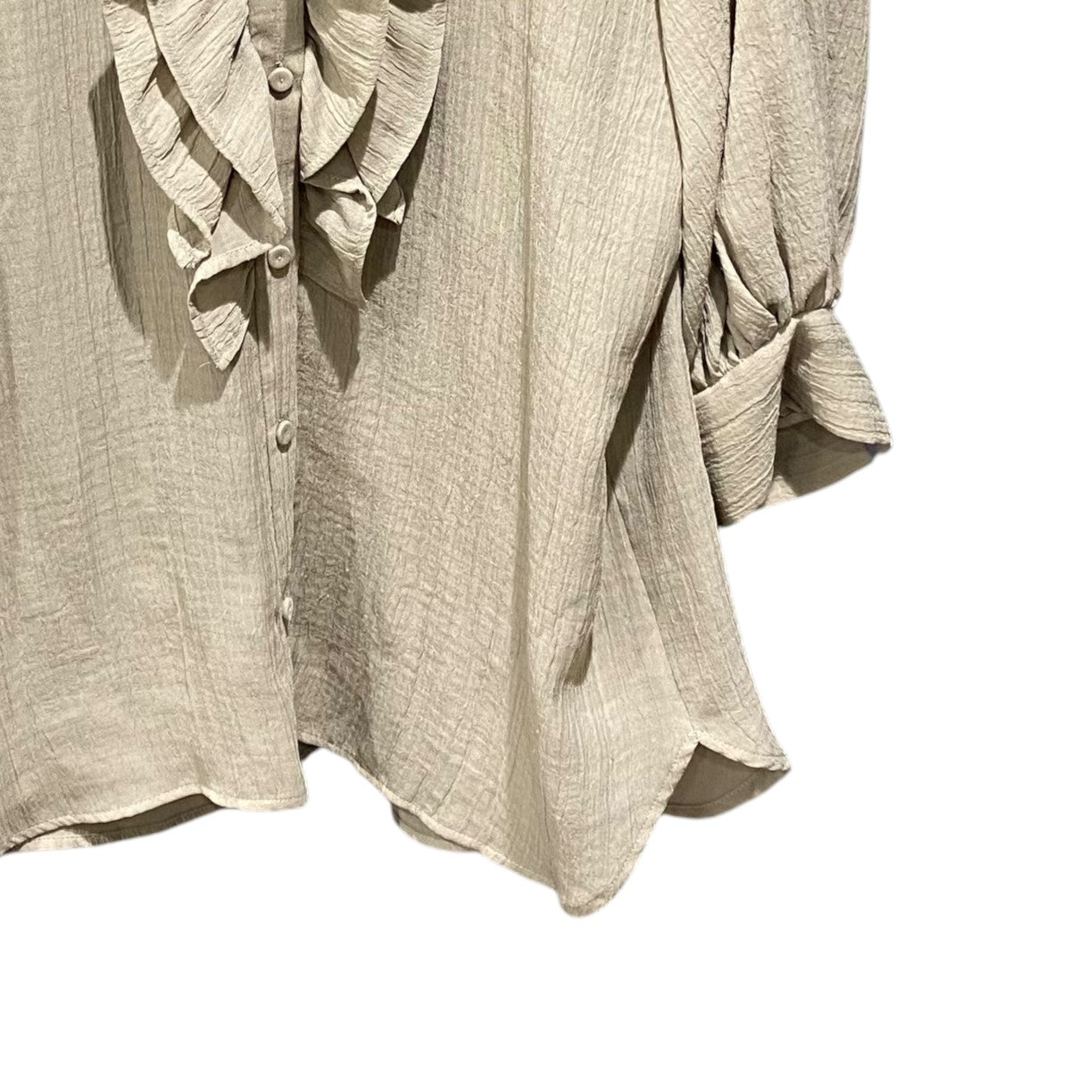 heliopole WHIP CREPE RUFFLED BLOUSE12003053037HN 古着・中古-4枚目のアイテム画像