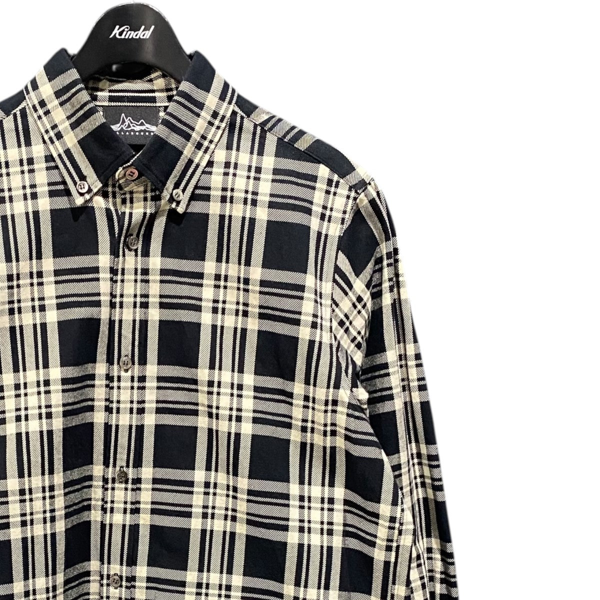 ALLAROUND HEAVY TWILL CHECK SHIRT (LONG LENGTH) MONOTONE 古着・中古-3枚目のアイテム画像