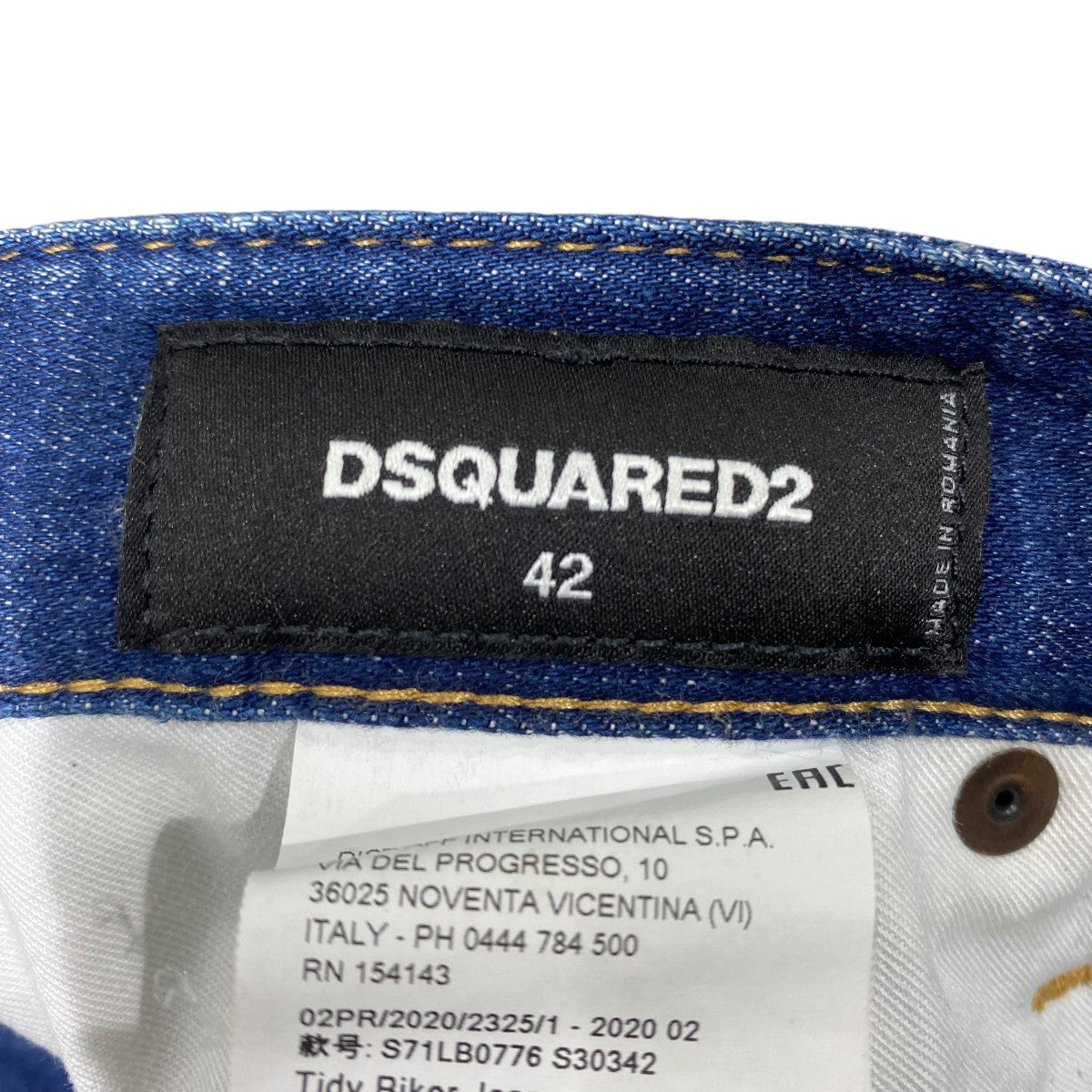 ダメージペイントデニムパンツS71LB0776
