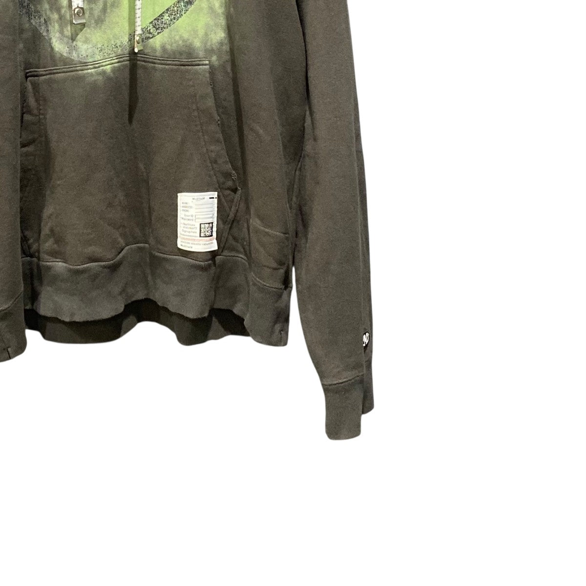 Smily Face Print Distressed HoodieJ14HD731