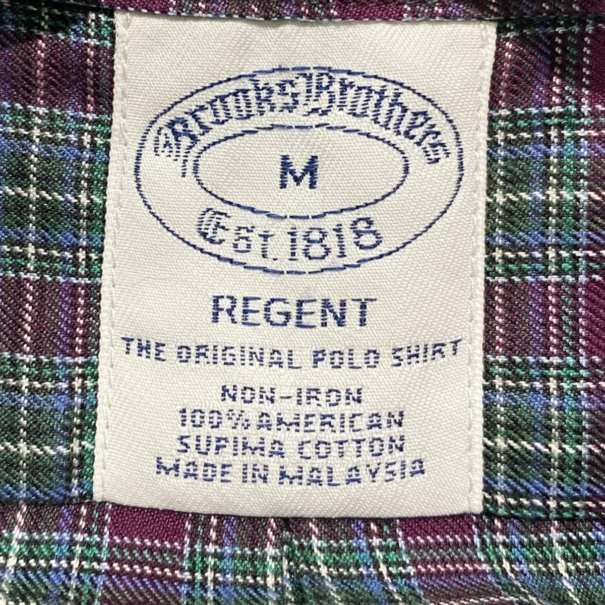 チェック長袖シャツREGENT