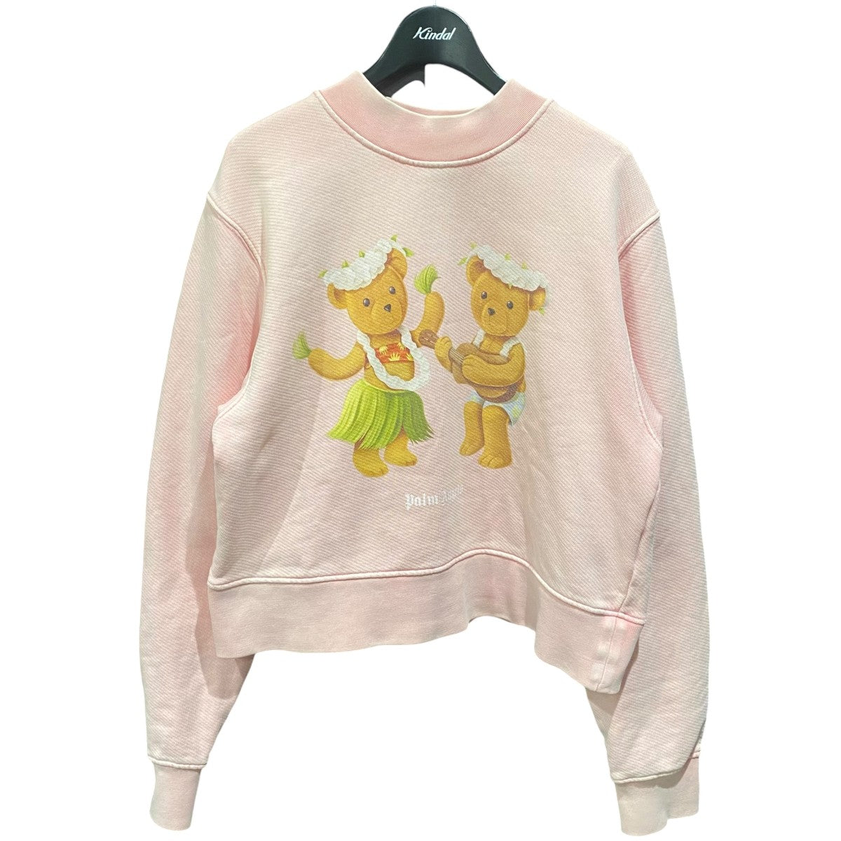 Palm Angels(パームエンジェルス) Pink Dancing Bears Logo Mock Neck 