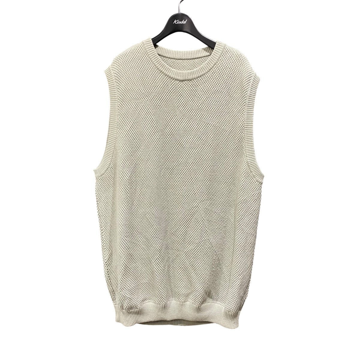 crepuscule(クレプスキュール) ニットベスト1901-007 moss stitch vest 