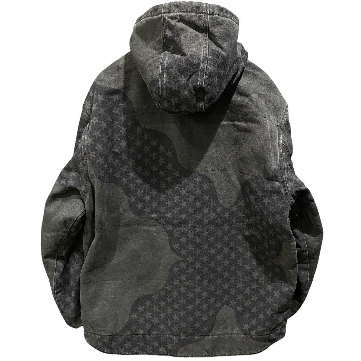26SSFlag Quilted Hooded Work Jacket