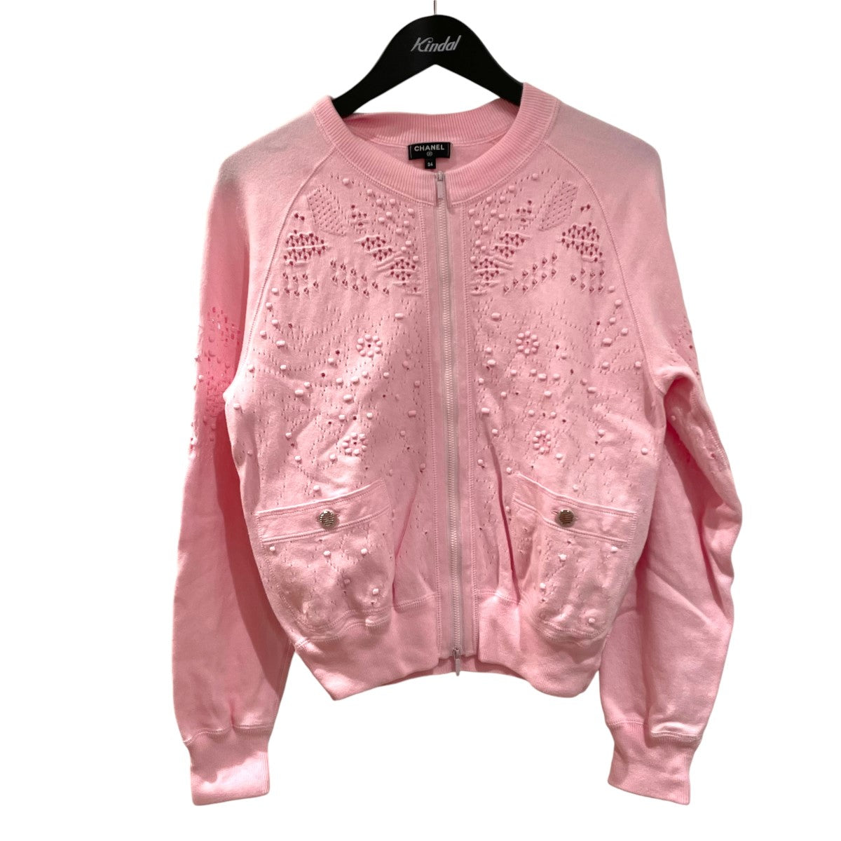 CHANEL(シャネル) ジップニットP56655K07385 P56655K07385 ピンク 